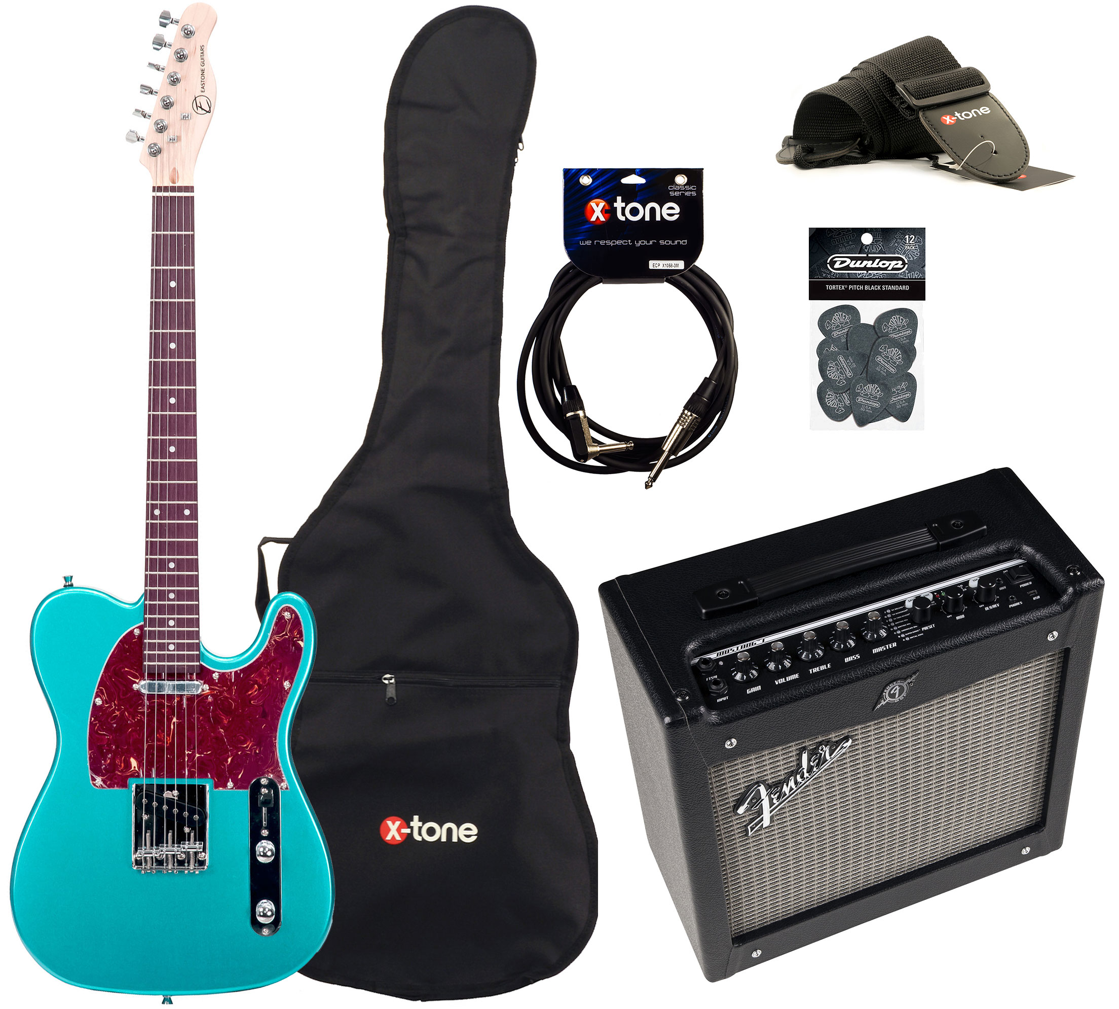 Pack guitare électrique Eastone TL70 +Fender Mustang I V2 +Accessoires