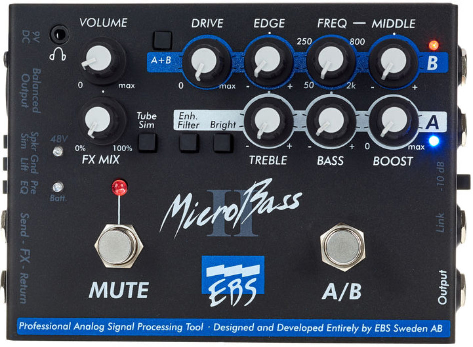 Preampli basse Ebs MicroBass II Preamp/DIbox
