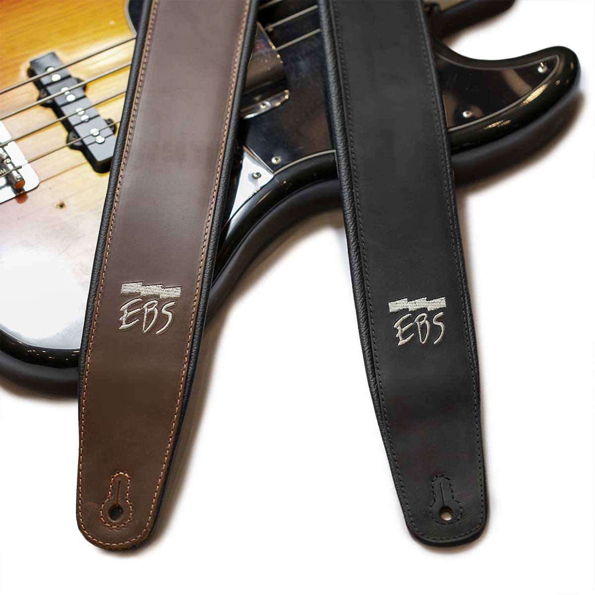 Ebs Sangle Cuir Smooth Bourbon Brown - Sangle Courroie - Variation 1