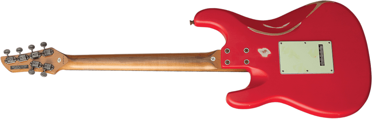 Eko Aire Relic Original Hss Trem Wpc - Fiesta Red - Guitare Électrique Forme Str - Variation 1