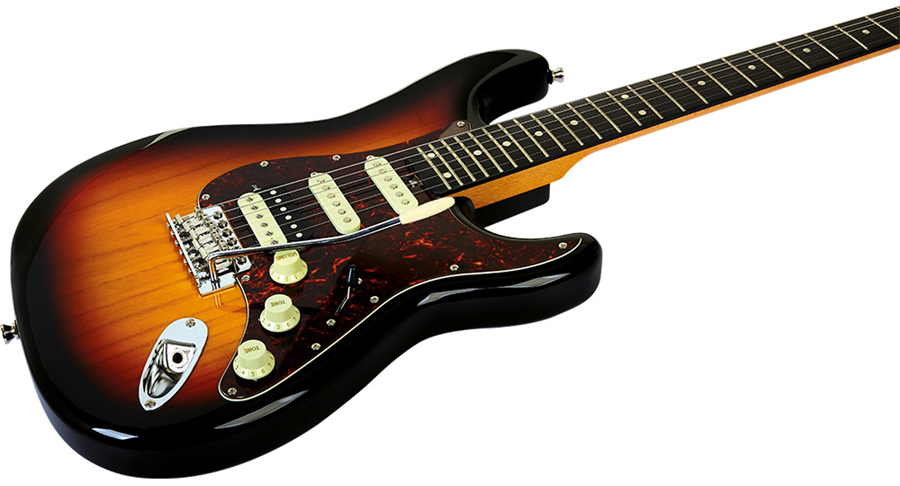 Eko Aire V-nos Original Hss Trem Wpc - Sunburst - Guitare Électrique Forme Str - Variation 2