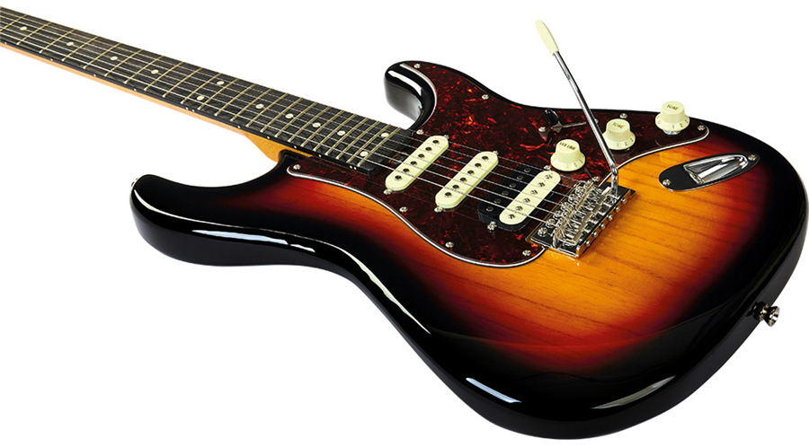 Eko Aire V-nos Original Hss Trem Wpc - Sunburst - Guitare Électrique Forme Str - Variation 3