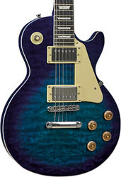 Guitare électrique single cut Eko Tribute Starter VL-480 - See thru blue quilted