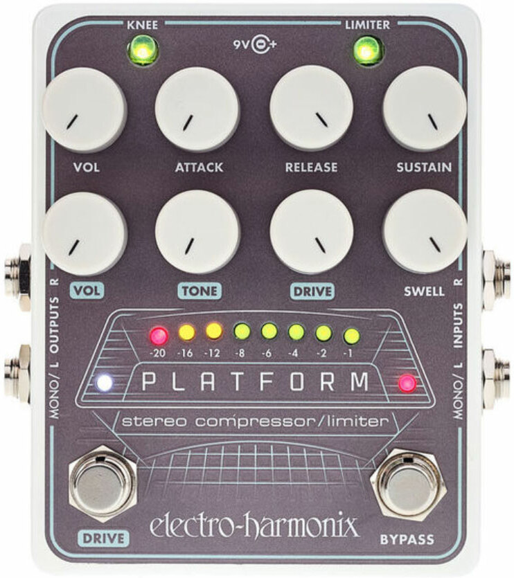 Electro Harmonix Platform Stereo Compressor/limiter Overdrive - PÉdale Compression / Sustain / Noise Gate Basse - Main picture