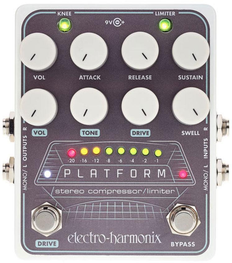 Pédale compression / sustain / noise gate Electro harmonix Platform Stereo Compressor/Limiter + Overdrive