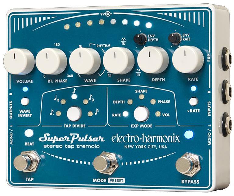 Pédale chorus / flanger / phaser / tremolo Electro harmonix Super Pulsar Stereo Tap Tremolo