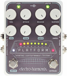 Pédale compression / sustain / noise gate basse Electro harmonix Platform Stereo Compressor/Limiter + Overdrive