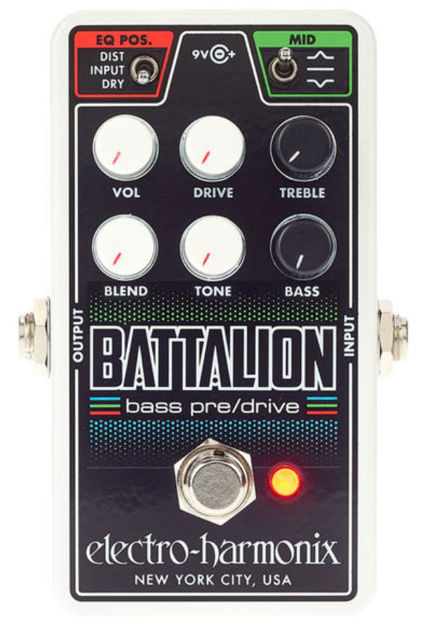 Preampli basse Electro harmonix Nano Battalion Bass Preamp & Overdrive
