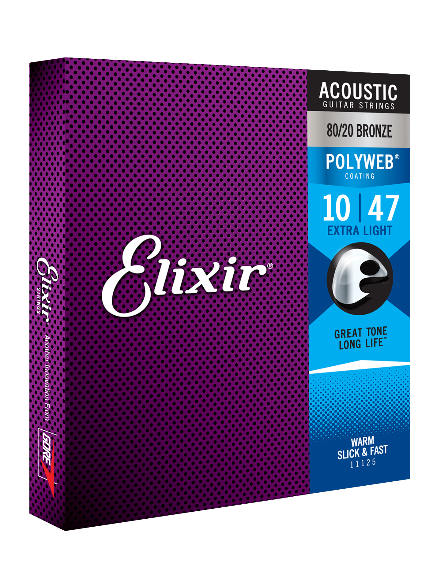 Elixir Jeu De 6 Cordes 11000 Polyweb Acoustic Extra Light 10-47 - Cordes Guitare Acoustique - Variation 1
