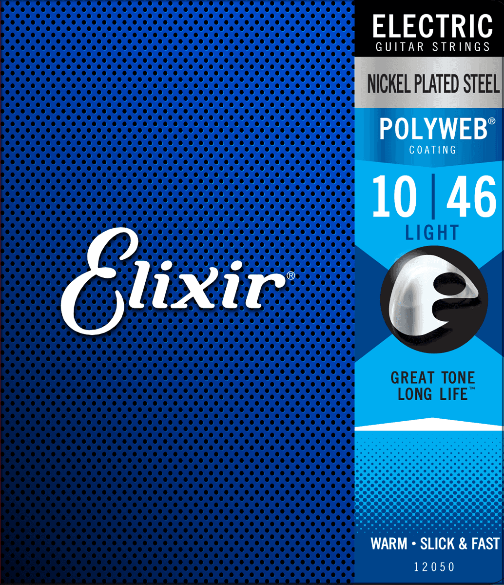 Elixir 12050 Polyweb Nps Round Wound Electric Guitar Light 6c 10-46 - Cordes Guitare Électrique - Main picture