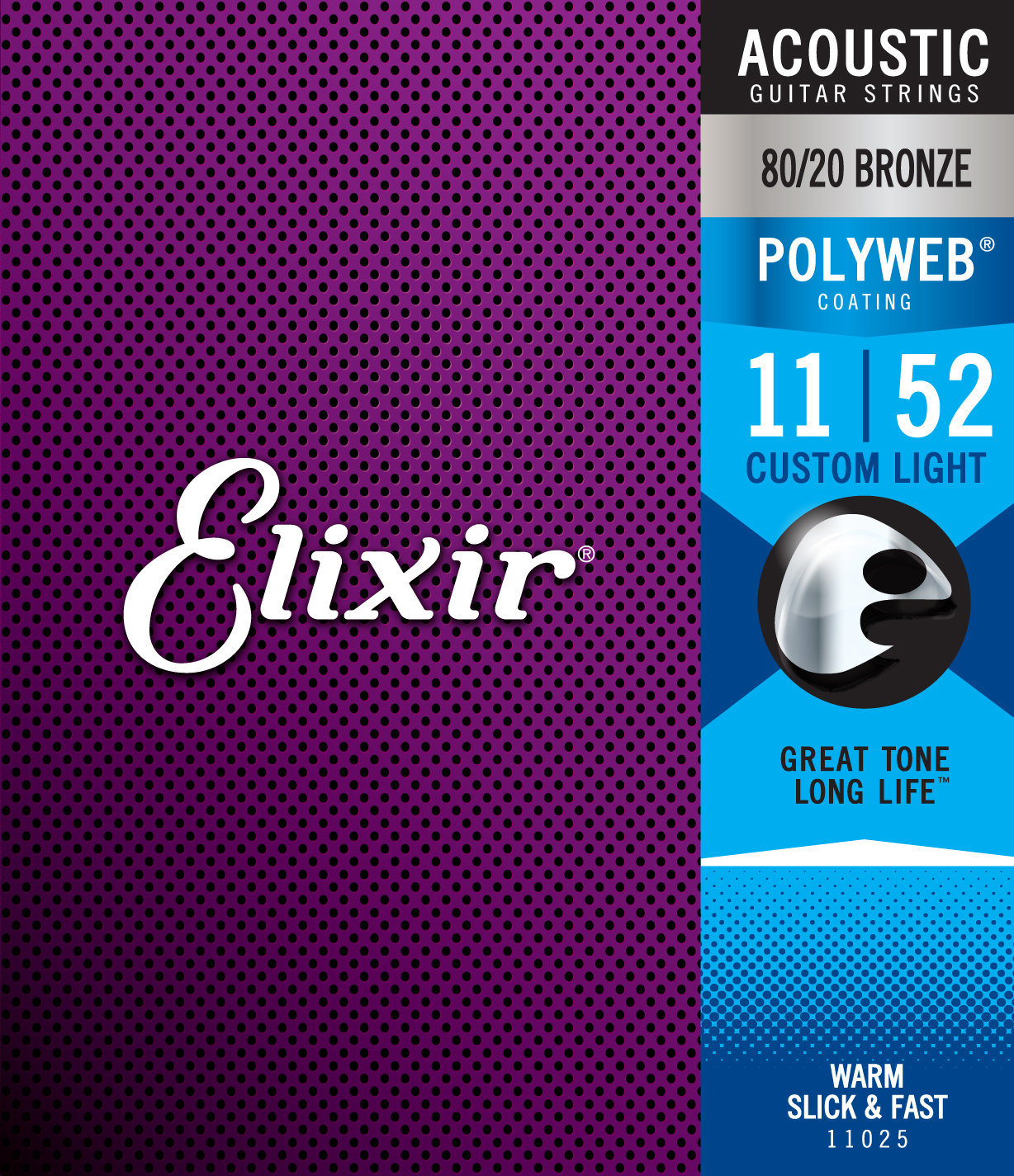 Elixir Jeu De 6 Cordes Guit. Folk 6c Polyweb 80.20 Bronze 011.052 11025 - Cordes Guitare Acoustique - Main picture