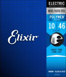 Cordes guitare électrique Elixir 12050 Electric Guitar 6-String Set Polyweb NPS Wound 10-46 - Jeu de 6 cordes