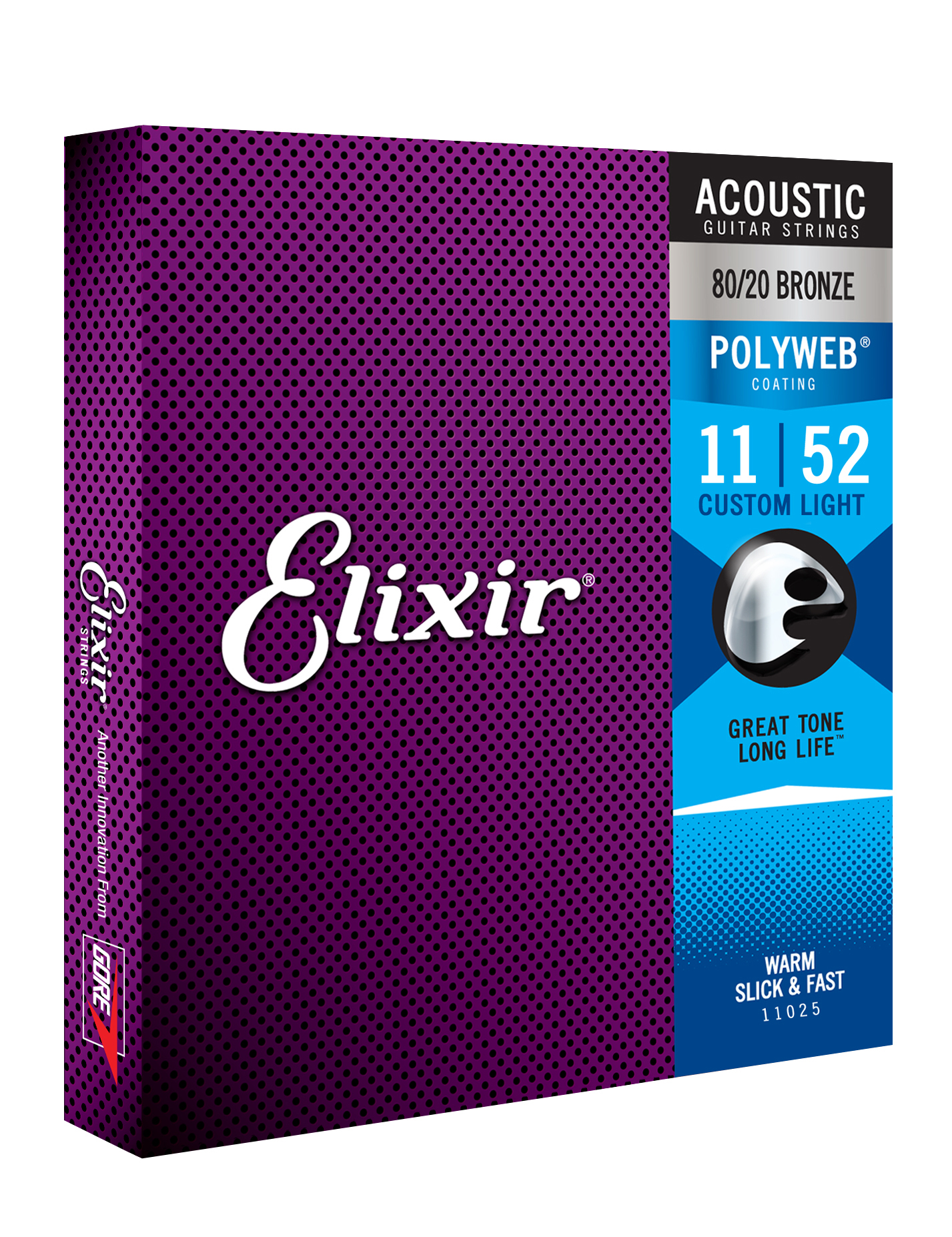 Elixir Jeu De 6 Cordes Guit. Folk 6c Polyweb 80.20 Bronze 011.052 11025 - Cordes Guitare Acoustique - Variation 1