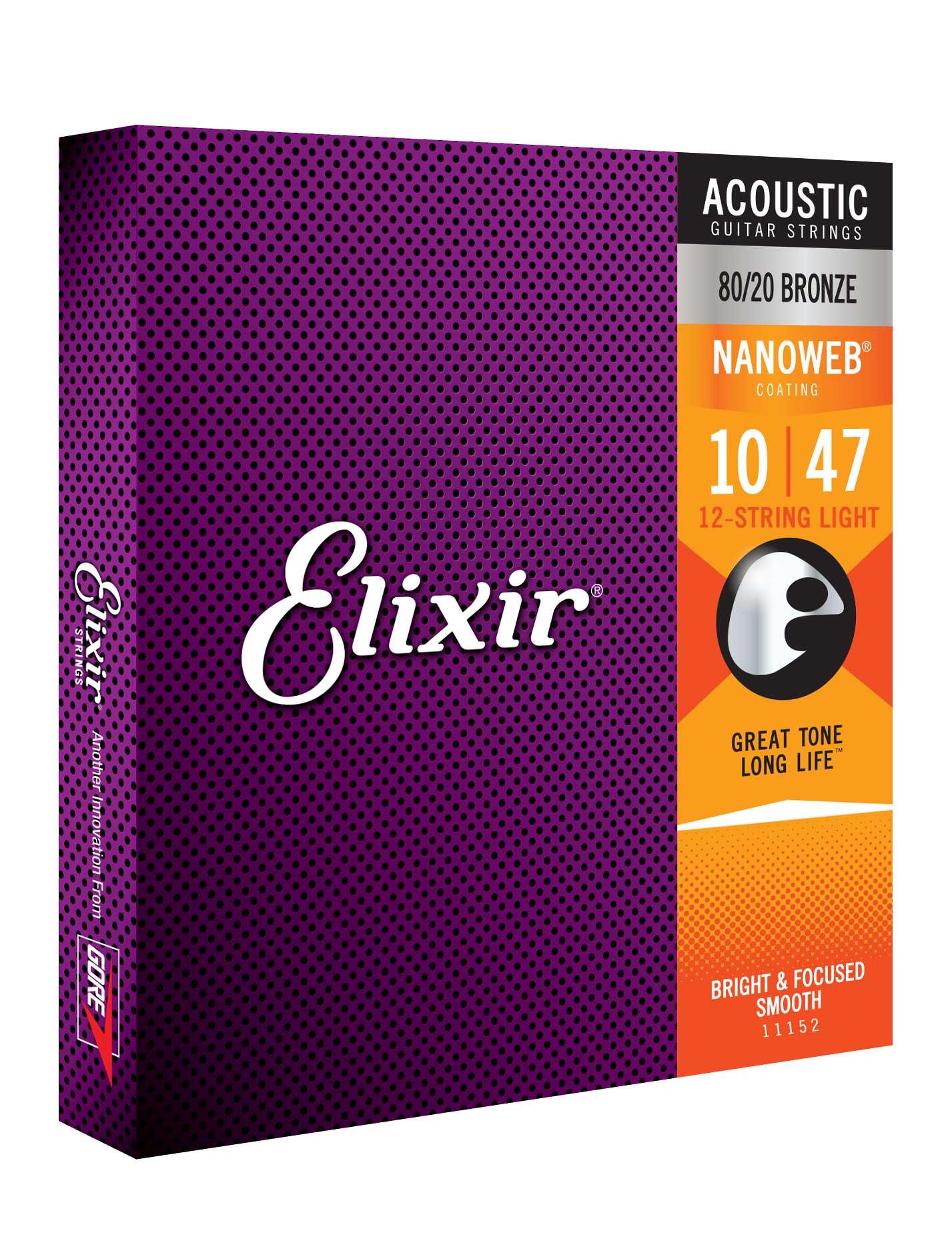 Elixir Acoustic Nanoweb 80/20 Bronze 10-47 - Cordes Guitare Acoustique - Variation 1