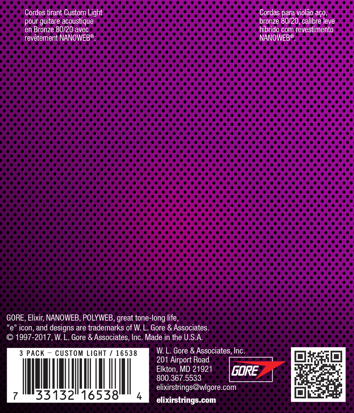 Elixir Pack De 3 Jeux 11027 Nanoweb 80/20 11-52 - Cordes Guitare Acoustique - Variation 2