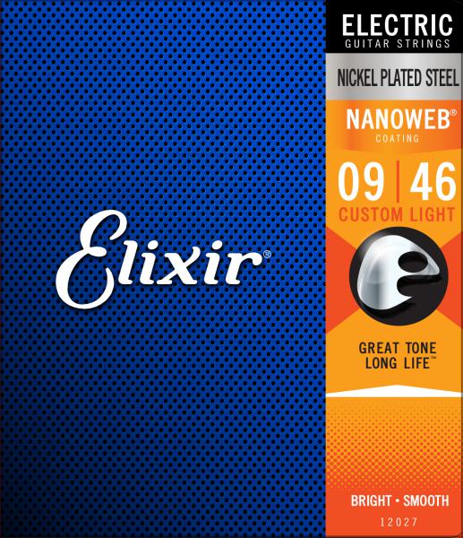 Cordes guitare électrique Elixir Electric (6) Nanoweb Nickel Plated Steel 09-46 - Jeu de 6 cordes