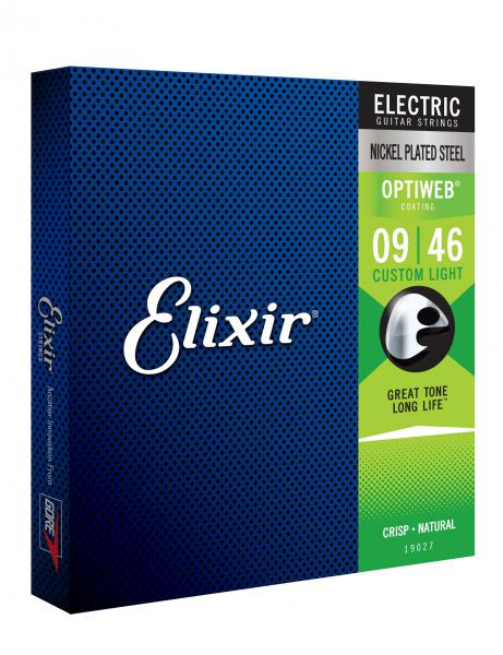Cordes guitare électrique Elixir 19027 Electric Guitar 6-String Set Optiweb NPS 9-46 - jeu de 6 cordes