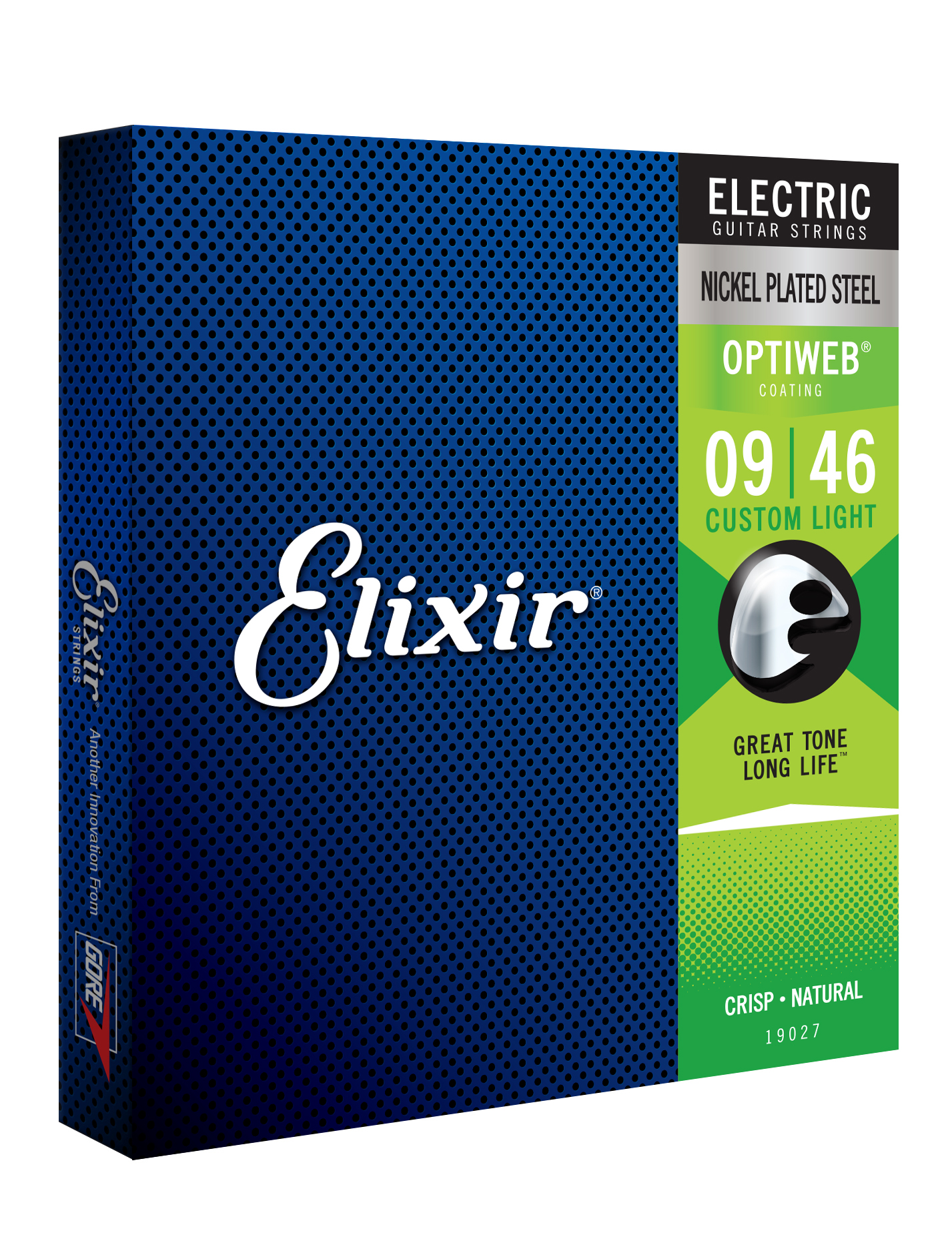 Elixir 19027 Optiweb Nps Round Wound Electric Guitar 6c 9-46 - Cordes Guitare Électrique - Variation 1