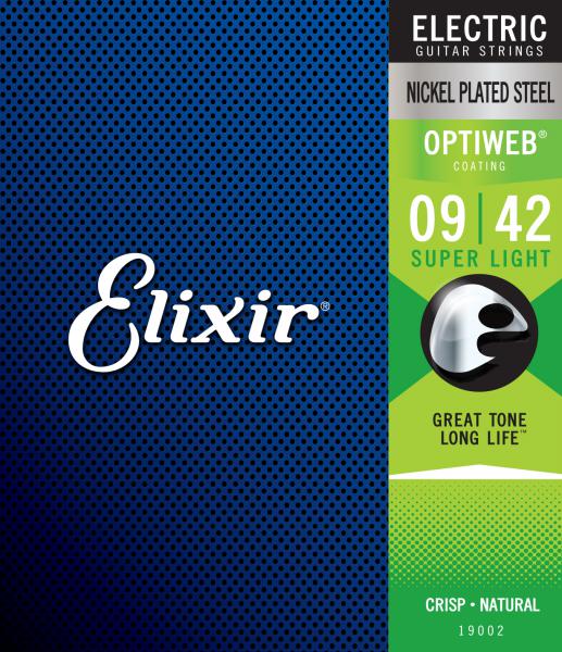 Cordes guitare électrique Elixir Electric (6) Optiweb NPS 09-42 - Jeu de 6 cordes