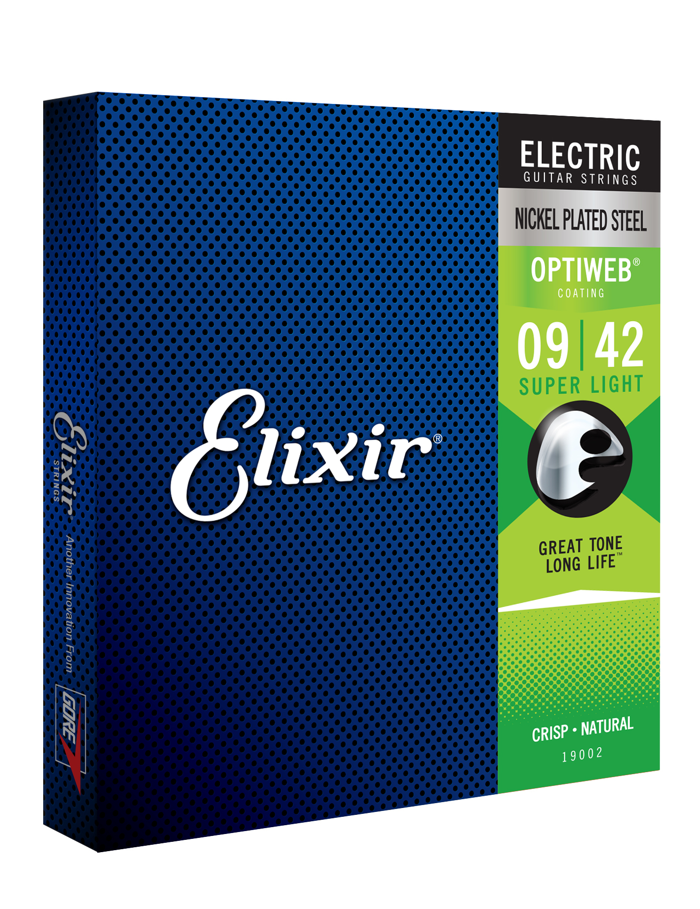 Elixir 19002 Optiweb Nps Round Wound Electric Guitar 6c 9-42 - Cordes Guitare Électrique - Variation 1