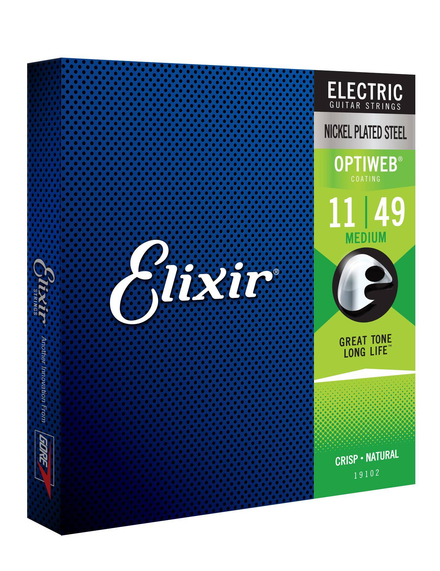 Elixir 19102 Optiweb Nps Round Wound Electric Guitar 6c 11-49 - Cordes Guitare Électrique - Variation 1