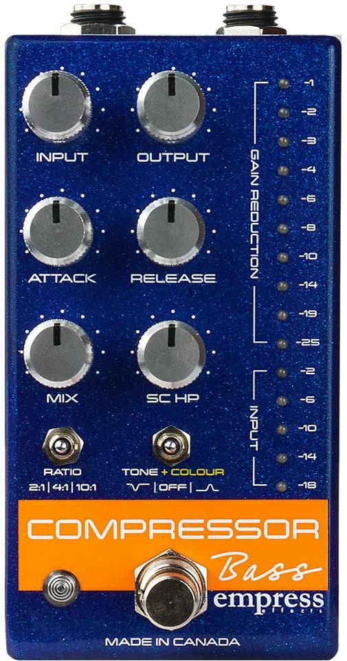 Pédale compression / sustain / noise gate Empress S&D Compressor Bass - Blue Sparkle