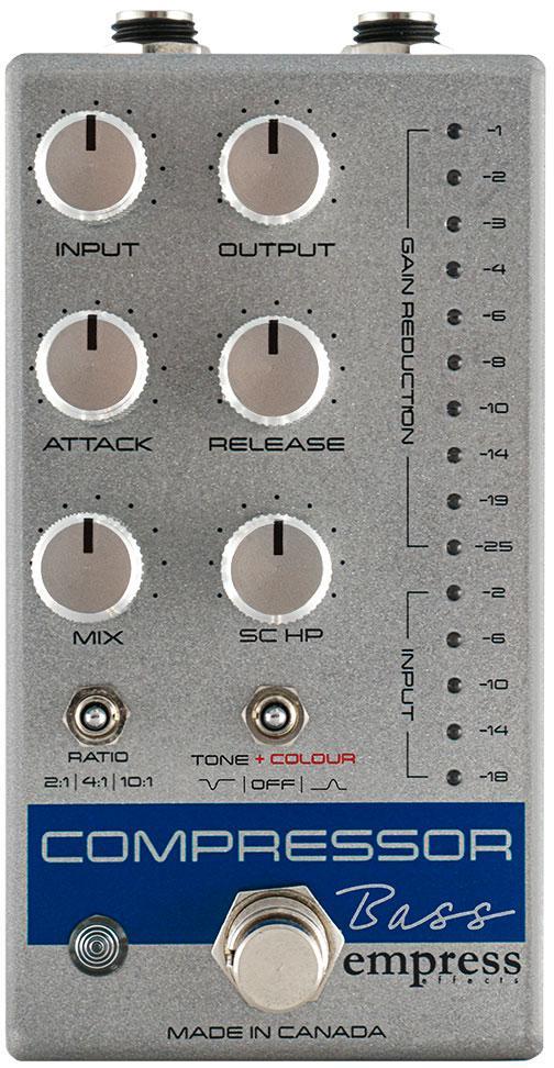 Pédale compression / sustain / noise gate Empress S&D Compressor Bass - Silver Sparkle