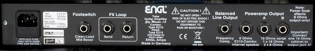 Engl Gigmaster E315 Head 15w Black - Ampli Guitare Électrique TÊte / PÉdale - Variation 2