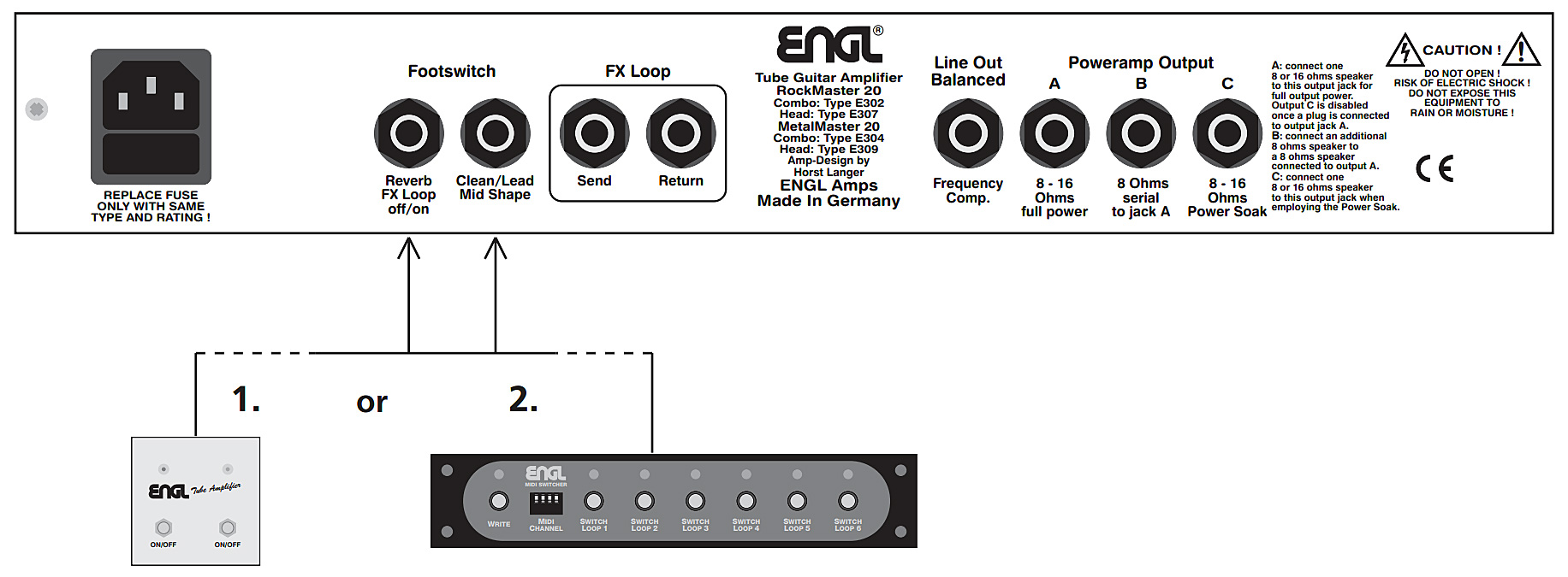Engl Metalmaster E309 Head 20w Black - Ampli Guitare Électrique TÊte / PÉdale - Variation 2