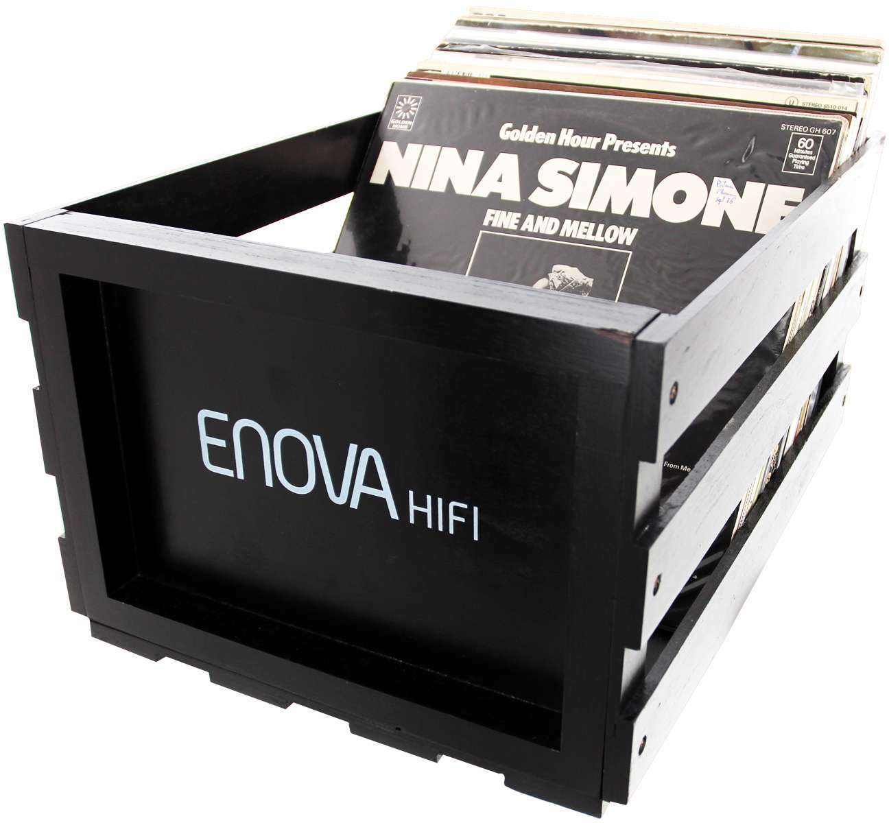 Enova Hifi Caisse Stockage Vinyle 120 Lpa - Mobilier Rangement Dj - Main picture