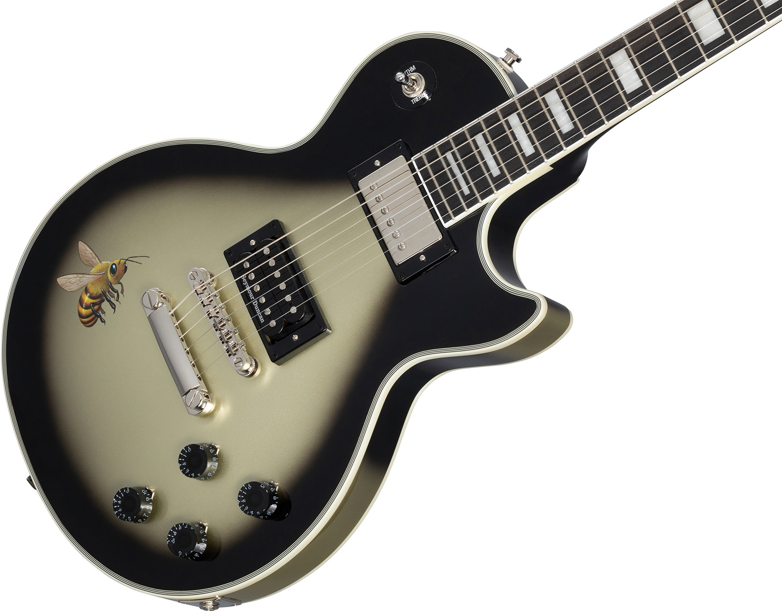 Epiphone Adam Jones Les Paul Custom Mark Ryden's Queen Bee Ltd 2h Ht Eb - Antique Silverburst - Guitare Électrique Single Cut - Variation 3