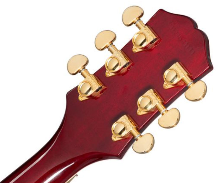 Epiphone Alex Lifeson Les Paul Axcess Custom Signature 2h Fr Eb - Ruby - Guitare Électrique Single Cut - Variation 4