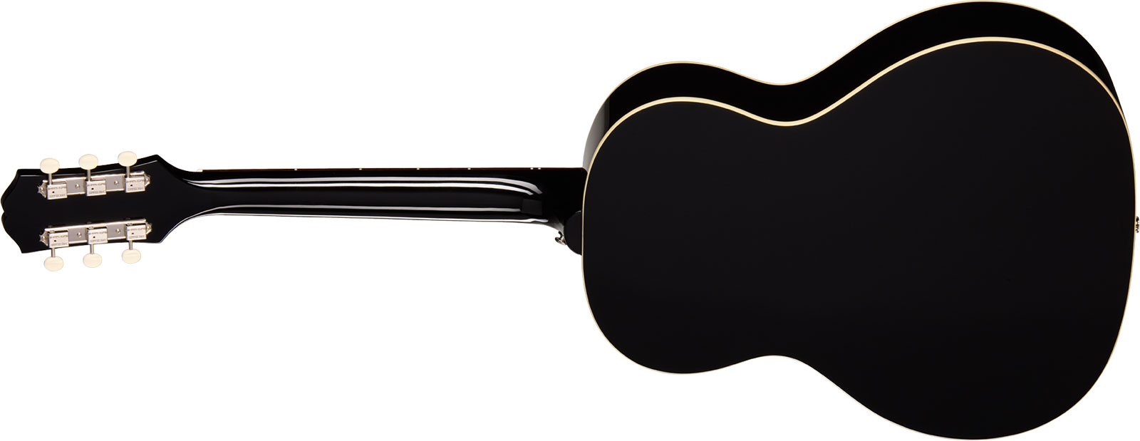 Epiphone Blues King Studio Lh Gaucher Ibg Parlor Epicea Acajou Rw - Ebony - Guitare Folk - Variation 2