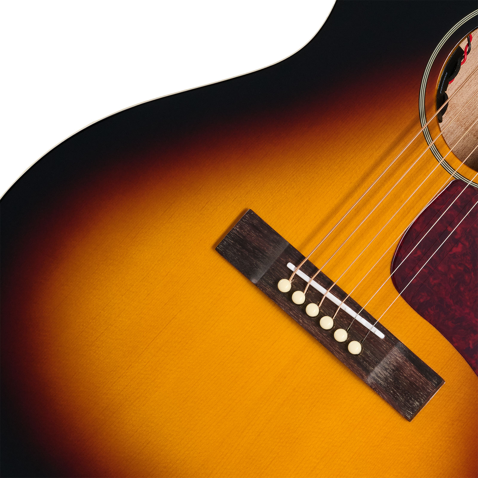 Epiphone Blues King Studio Lh Gaucher Ibg Parlor Epicea Acajou Rw - Dark Burst - Guitare Folk - Variation 3