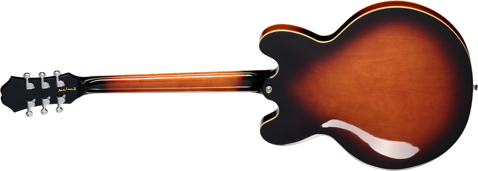 Epiphone Bonehead Riviera Signature 2h Ht Rw - Dark Tobacco Sunburst - Guitare Électrique 1/2 Caisse - Variation 1