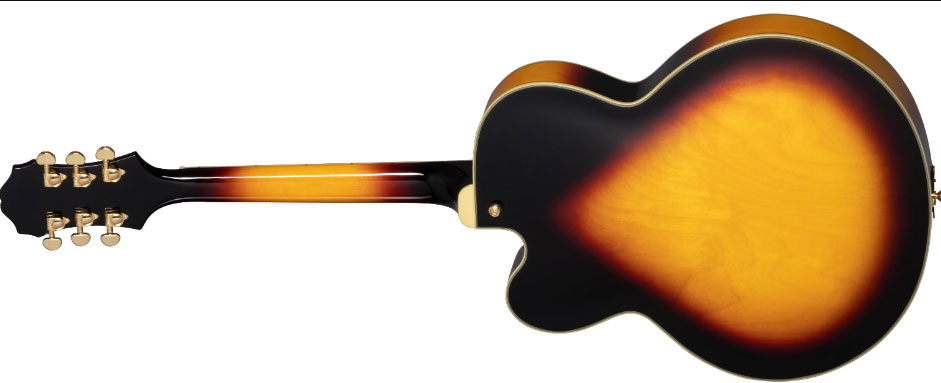 Epiphone Broadway Archtop 2h Ht Lau - Vintage Sunburst - Guitare Électrique 3/4 Caisse & Jazz - Variation 1