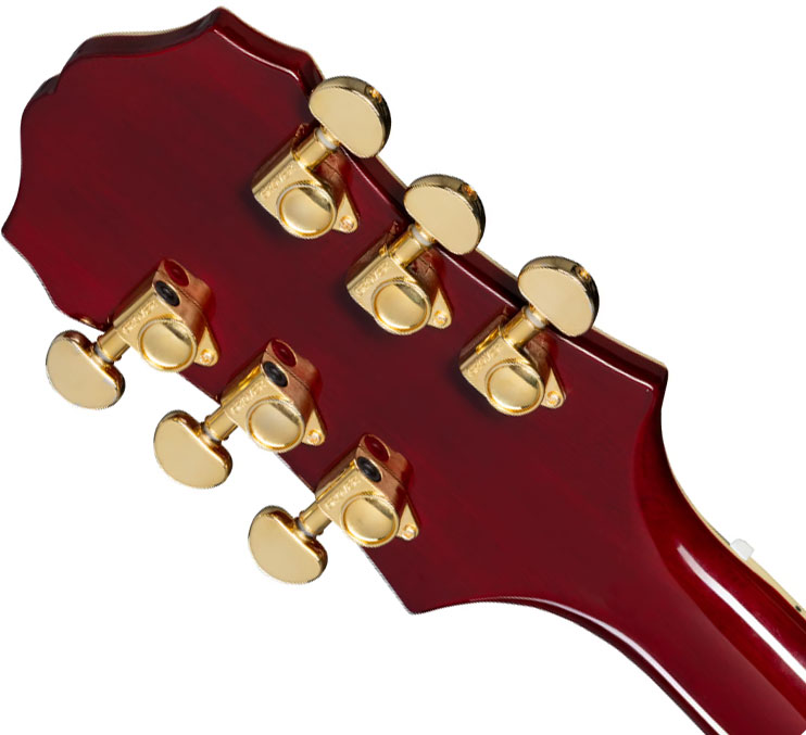 Epiphone Broadway Archtop 2h Ht Lau - Dark Wine Red - Guitare Électrique 3/4 Caisse & Jazz - Variation 4