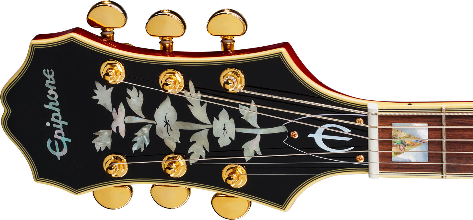Epiphone Broadway Lh Original Archtops Gaucher 2h Ht Rw - Wine Red - Guitare Électrique 3/4 Caisse & Jazz - Variation 4