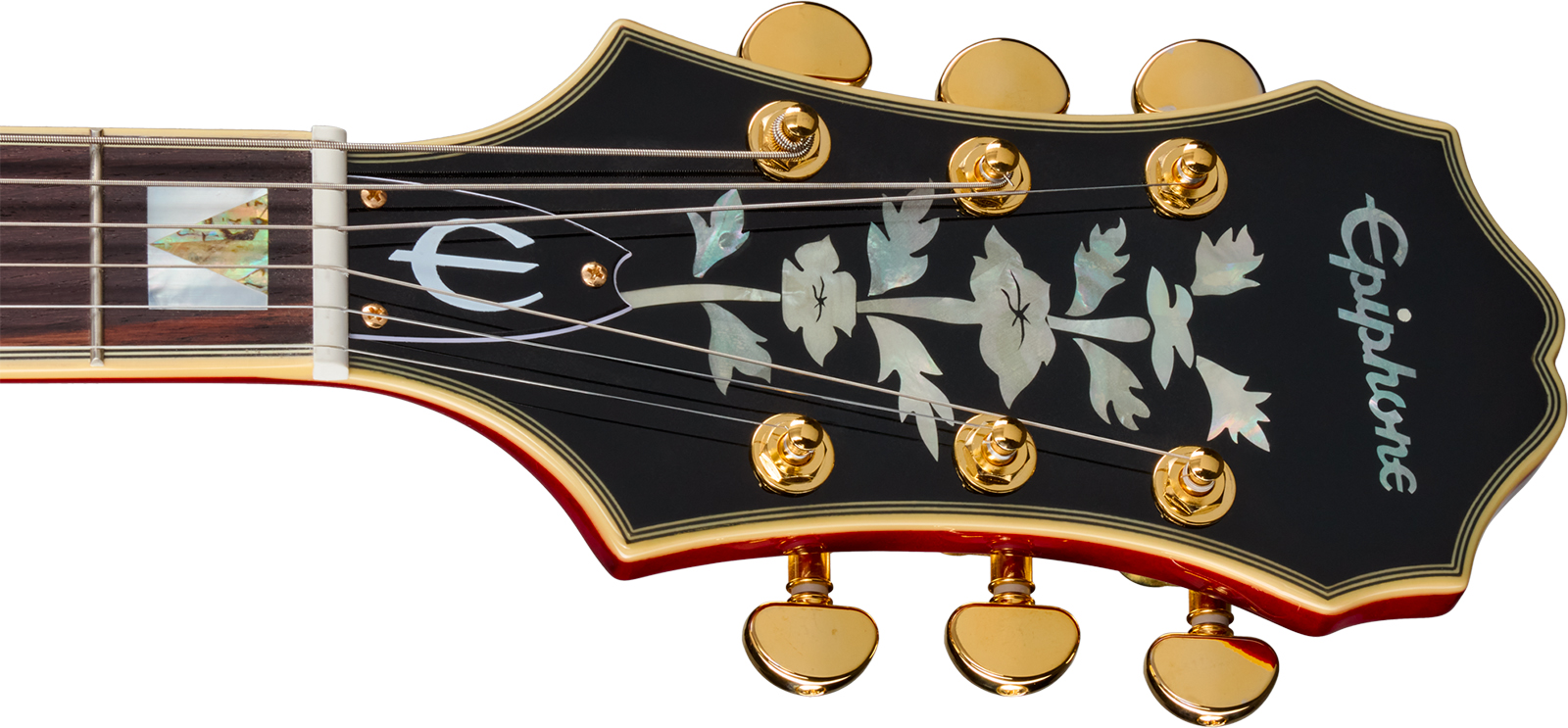Epiphone Broadway Original Archtops 2h Ht Rw - Wine Red - Guitare Électrique 3/4 Caisse & Jazz - Variation 4