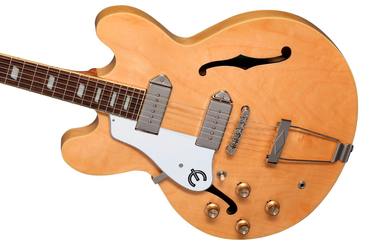 Epiphone Casino Archtop 2023 Lh Gaucher 2s P90 Ht Lau - Natural - Guitare Électrique 1/2 Caisse - Variation 3