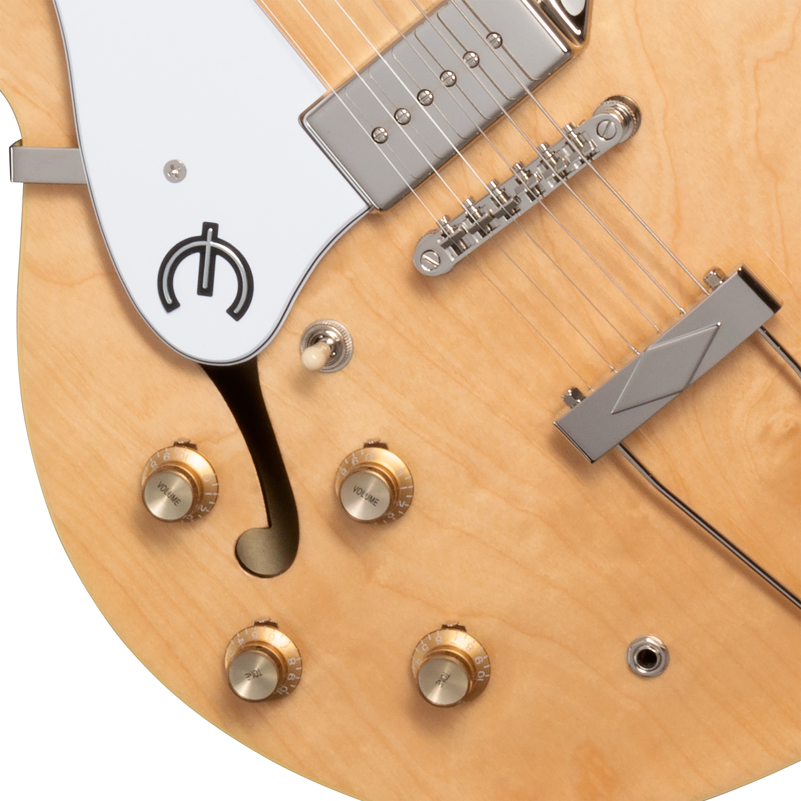 Epiphone Casino Lh Original Archtops Gaucher 2s P90 Ht Rw - Natural - Guitare Électrique 1/2 Caisse - Variation 3