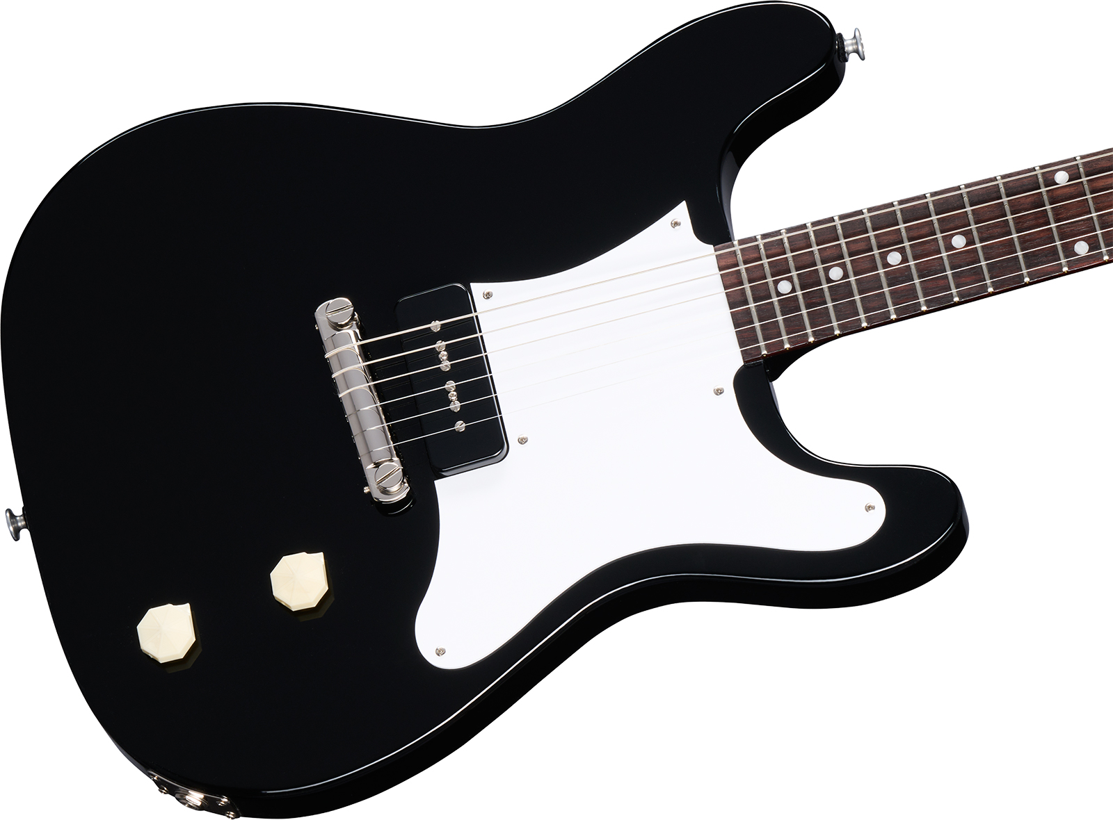 Epiphone Coronet Original Usa 1s P90 Ht Rw - Ebony - Guitare Électrique RÉtro Rock - Variation 3