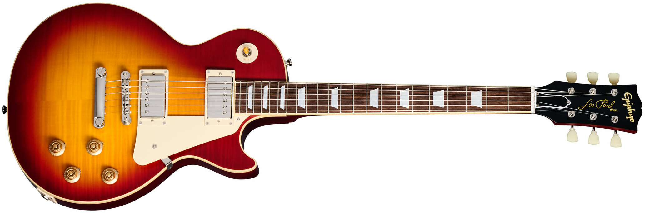 Epiphone 1959 Les Paul Standard Inspired By 2h Gibson Ht Lau - Vos Factory Burst - Guitare Électrique Single Cut - Main picture