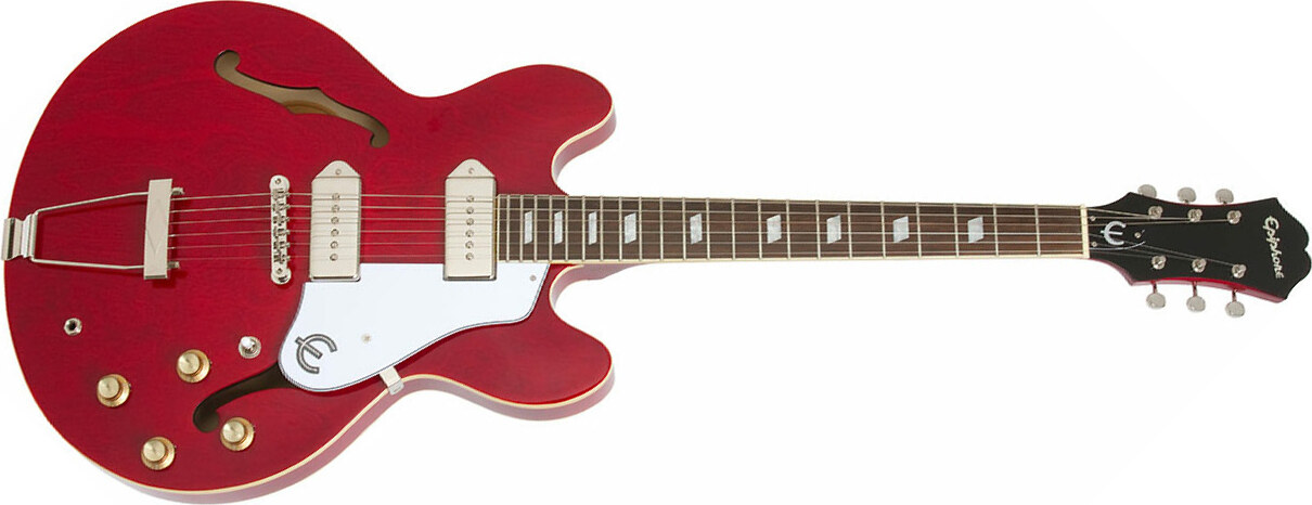 Epiphone Casino Ch - Cherry - Guitare Électrique 1/2 Caisse - Main picture