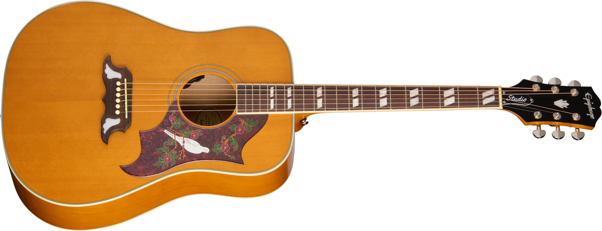 Epiphone Dove Studio Ibg Dreadnought Epicea Erable Rw - Natural - Guitare Folk - Main picture