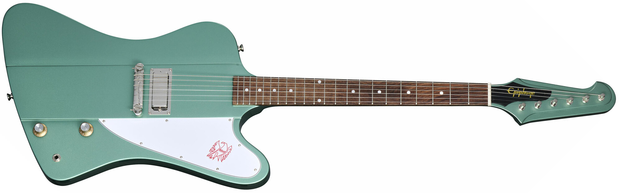 Epiphone Firebird I 1963 Inspired By Gibson Custom 1mh Ht Lau - Inverness Green - Guitare Électrique RÉtro Rock - Main picture