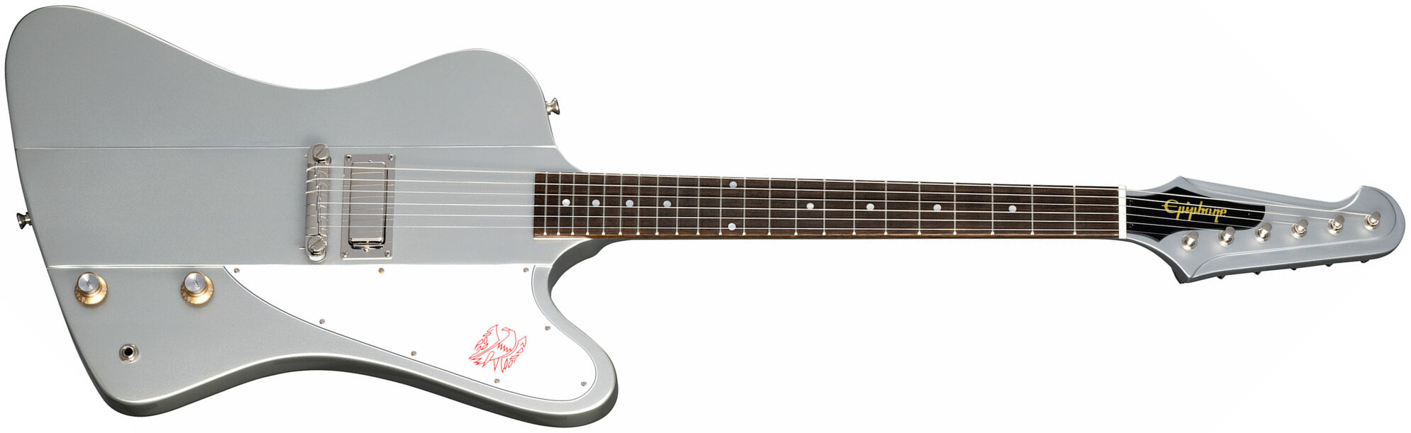 Epiphone Firebird I 1963 Inspired By Gibson Custom 1mh Ht Lau - Silver Mist - Guitare Électrique RÉtro Rock - Main picture