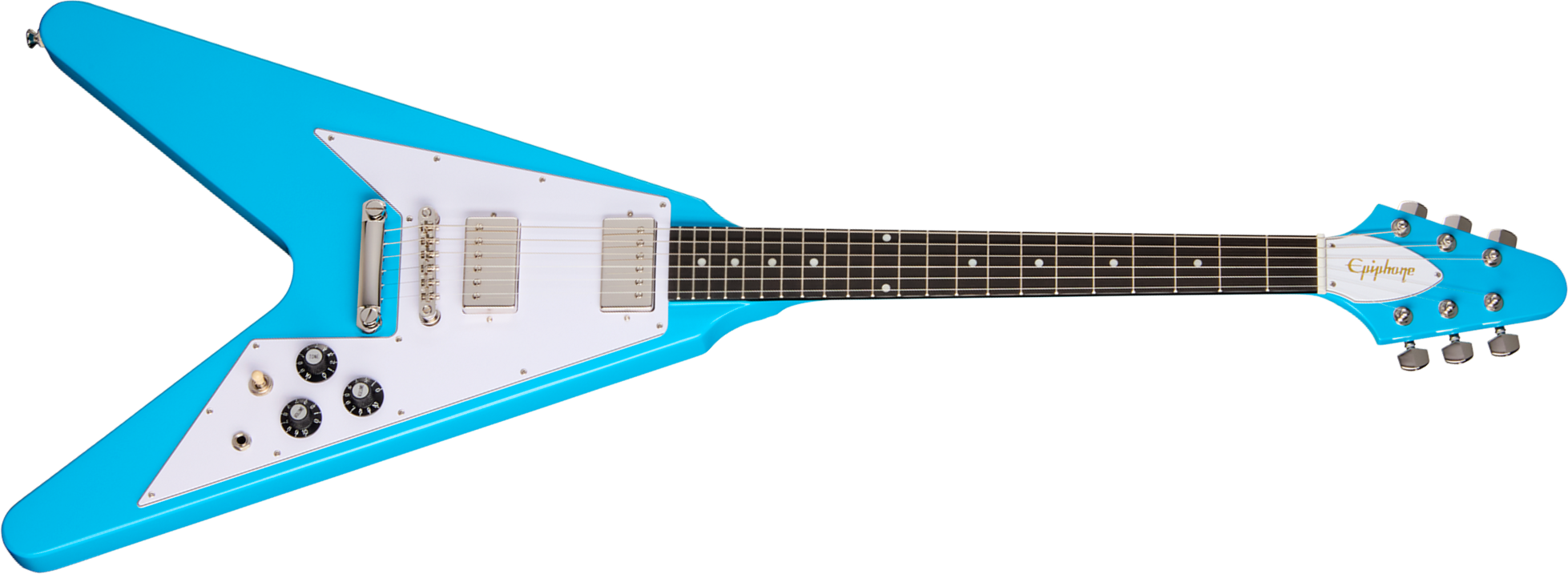 Epiphone Flying V 70 Ibg  2h Ht Eb - Maui Blue - Guitare Électrique MÉtal - Main picture