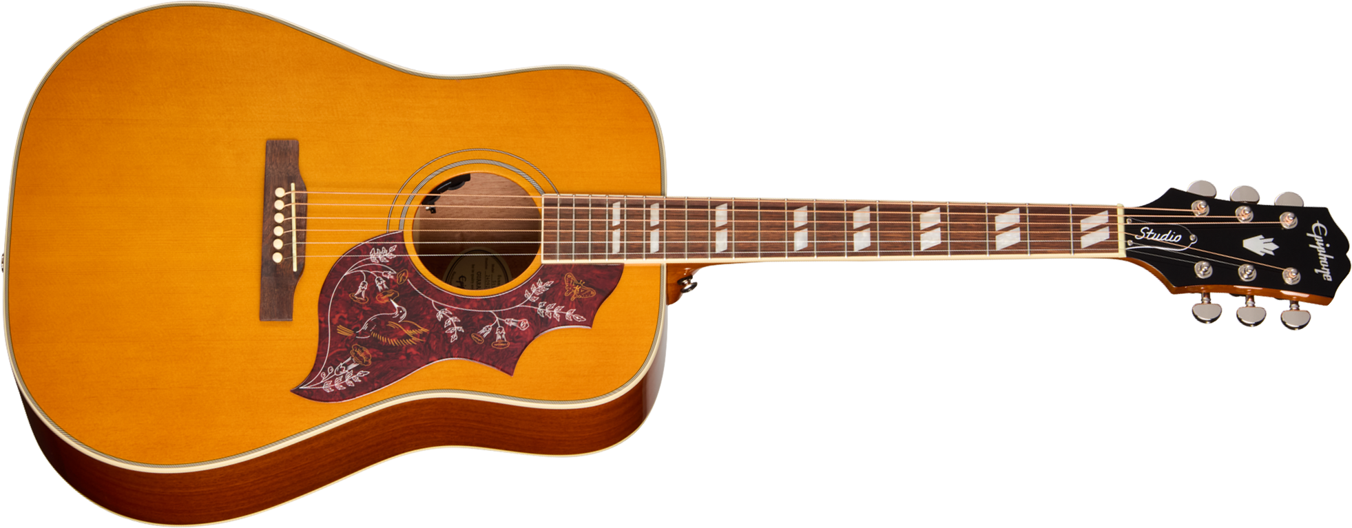 Epiphone Hummingbird Studio Ibg Dreadnought Epicea Acajou Rw - Natural - Guitare Folk - Main picture