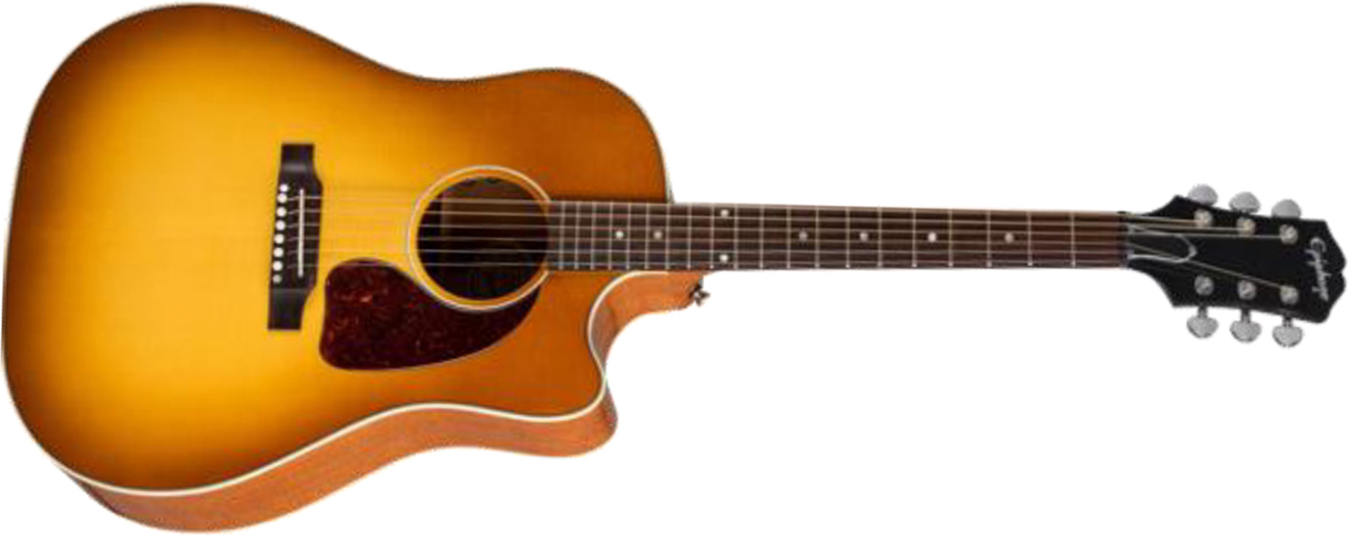Epiphone J-45 Standard Ec Dreadnought Cw Epicea Acajou Lau - Vintage Sunburst - Guitare Folk - Main picture
